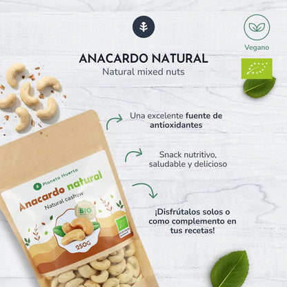 Noix de cajou naturelles ECO Planeta Huerto 250 g