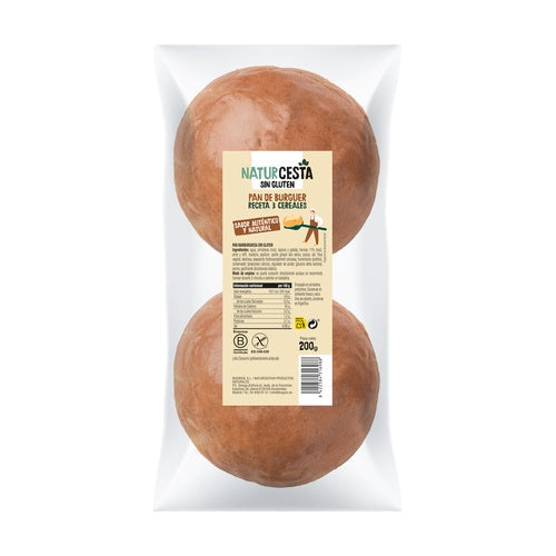 Naturcesta Glutenfreies 3-Korn-Hamburgerbrötchen 200g