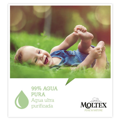 6-pack våtservetter Moltex Pure & Nature 60 st