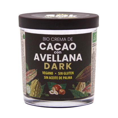 Crème végétalienne au cacao noir et aux noisettes bio Sol Natural 200 g