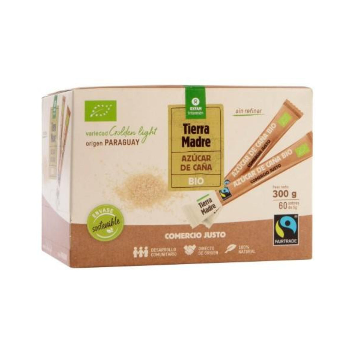 Bio-Rohrzucker-Einzelportionen Tierra Madre 60 Einzelportionen