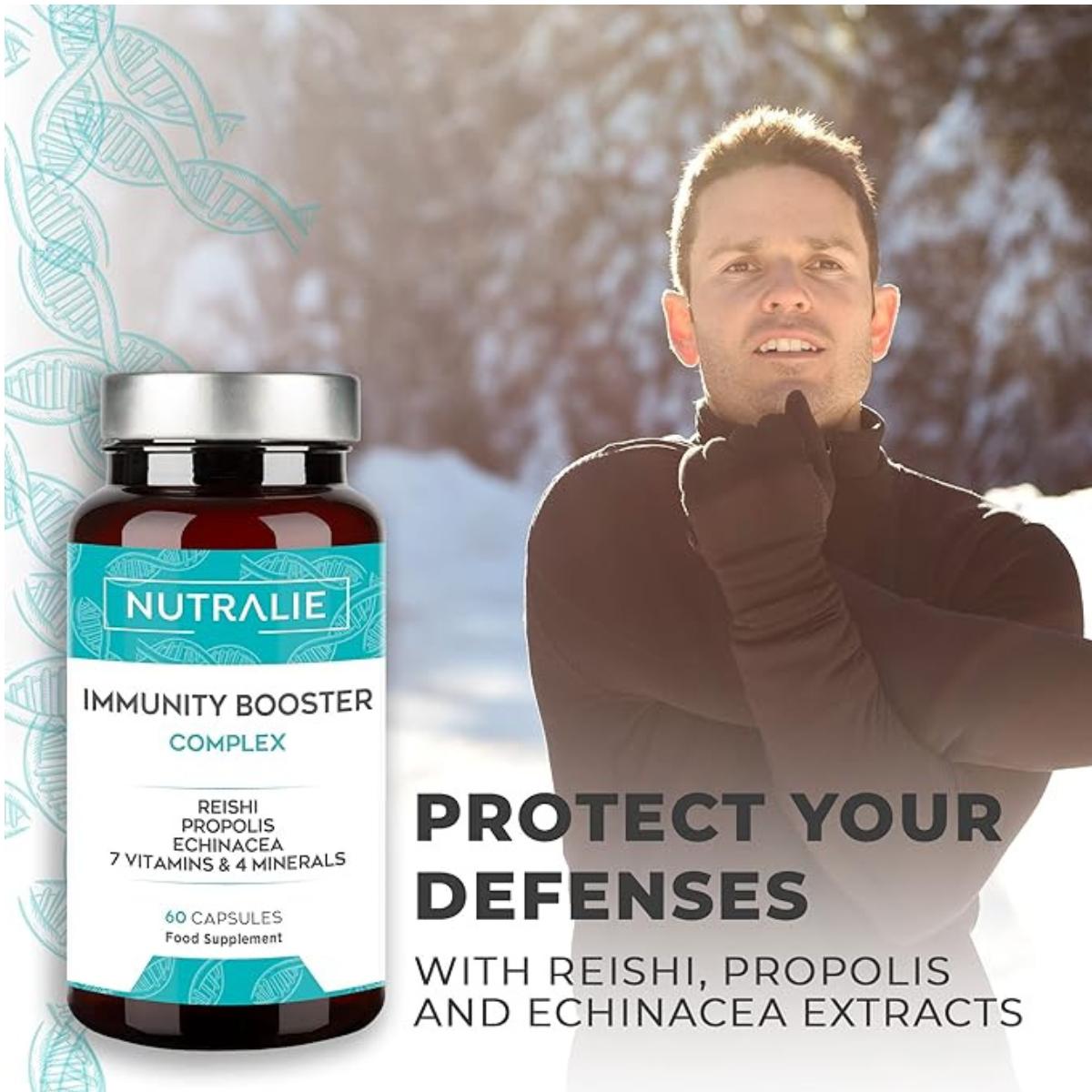 Nutralie Immunabwehr mit Reishi + Propolis + Echinacea 60 Kapseln