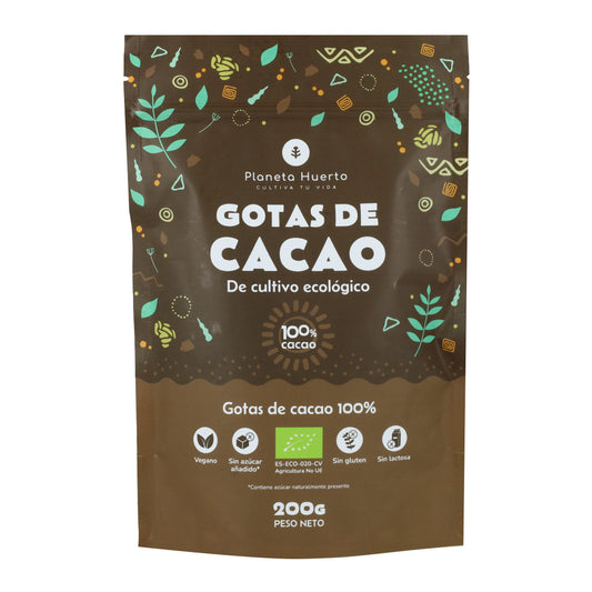 Schokoladentropfen 100% Kakao ECO Planeta Huerto 200 g