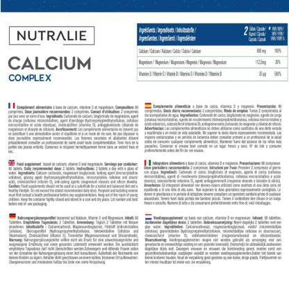 Nutralie Calcium 800 mg + Vit D3 und Magnesium, 90 Tabletten