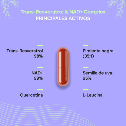 Nutralie Trans Resveratrol och NAD+ Complex 686 mg 60 kapslar