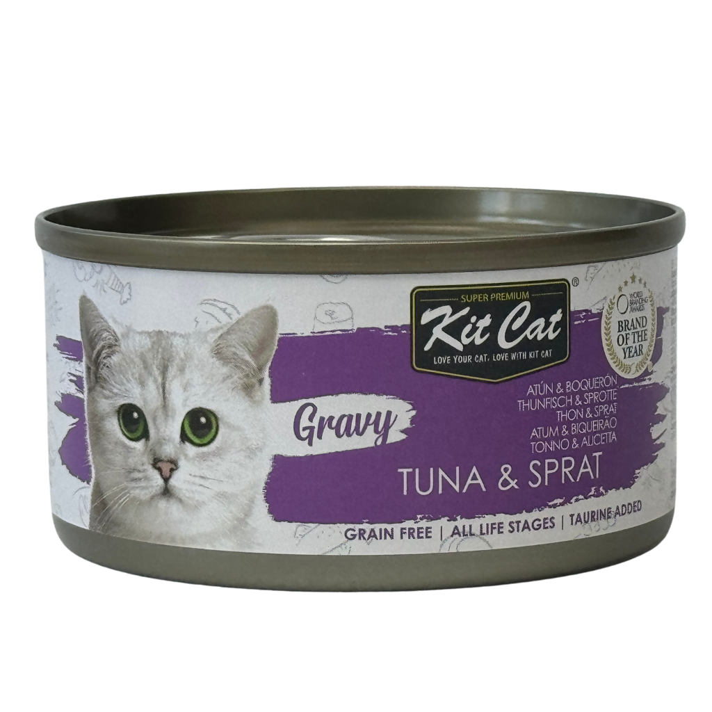 Kit Cat Lata Gravy - Atún & Boquerón 70 g Comida húmeda para gatos en salsa
