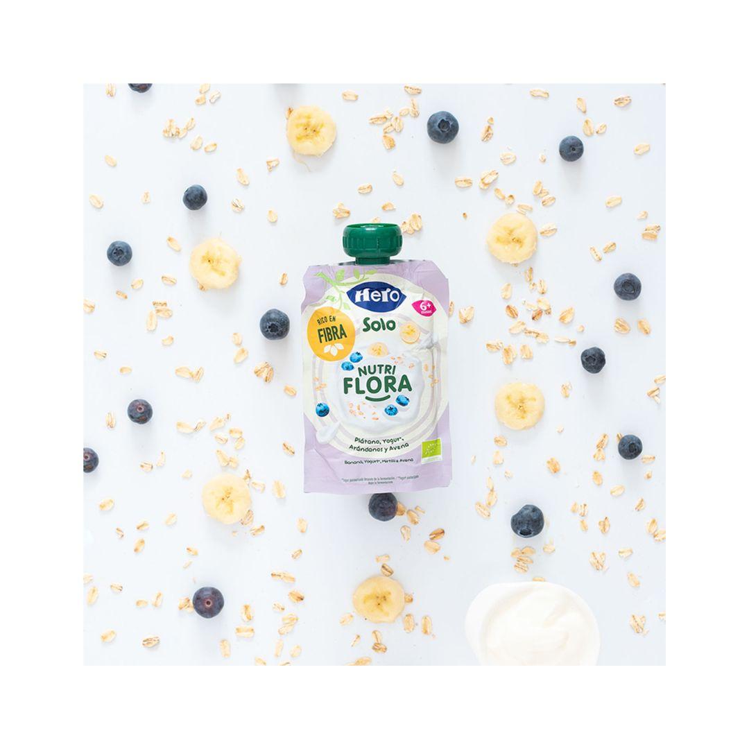 Bustina Nutri Flora gusto banana, mirtilli, yogurt e avena 100 g Hero Solo