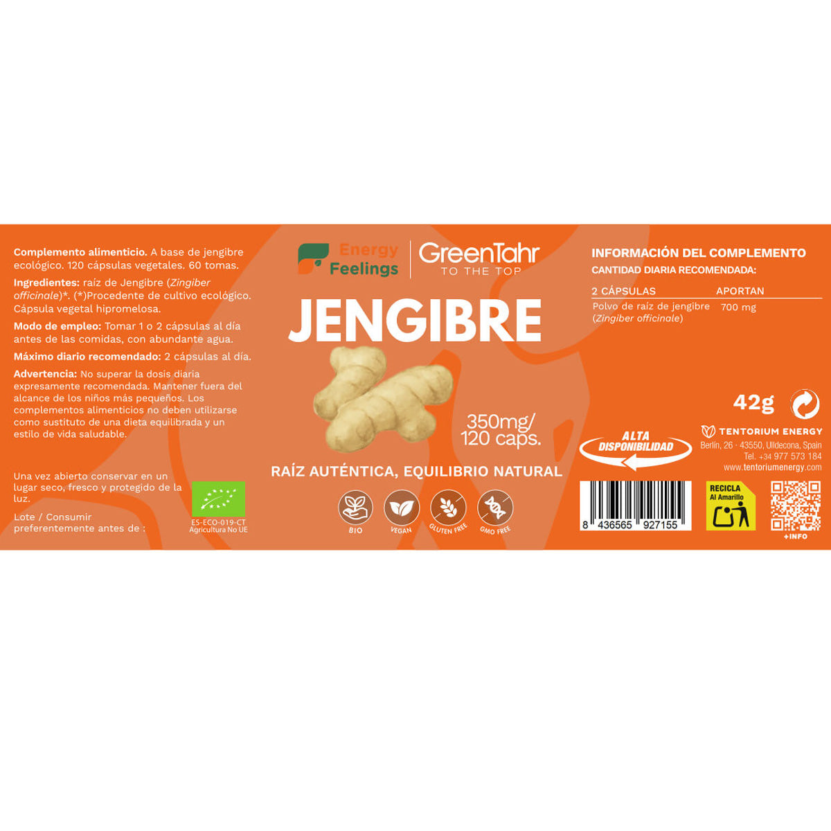 ECO Energy Feelings Ginger 120 capsules