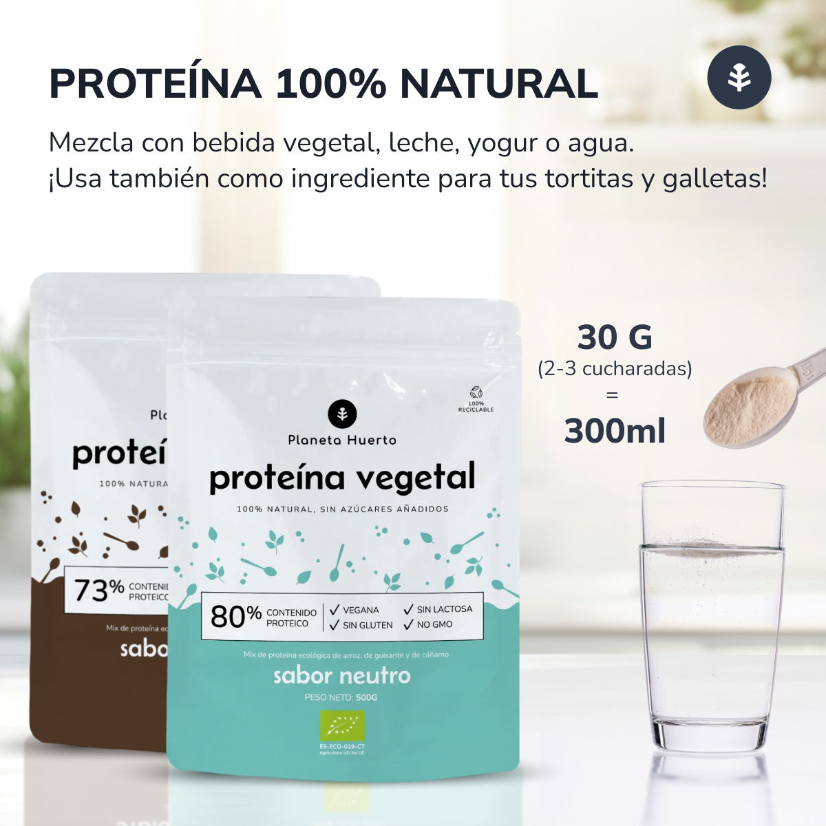 Neutral ECO vegetable protein 80% Planeta Huerto 500 g