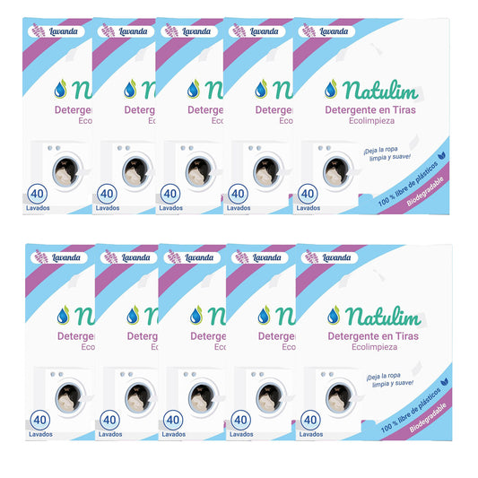 10er-Packung Eco Lavendel Waschstreifen, Natulim, 40 Wäschen