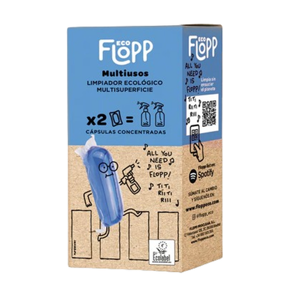 Packung mit 2 x Mehrzweck-ECO-Nachfüllflaschen (2 Kappen)