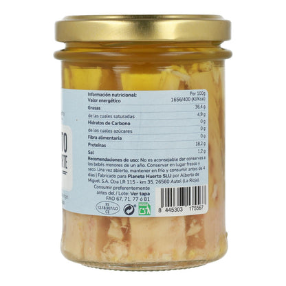 Pack 12x Bonito del Norte en aceite de oliva ECO Planeta Huerto 200 g