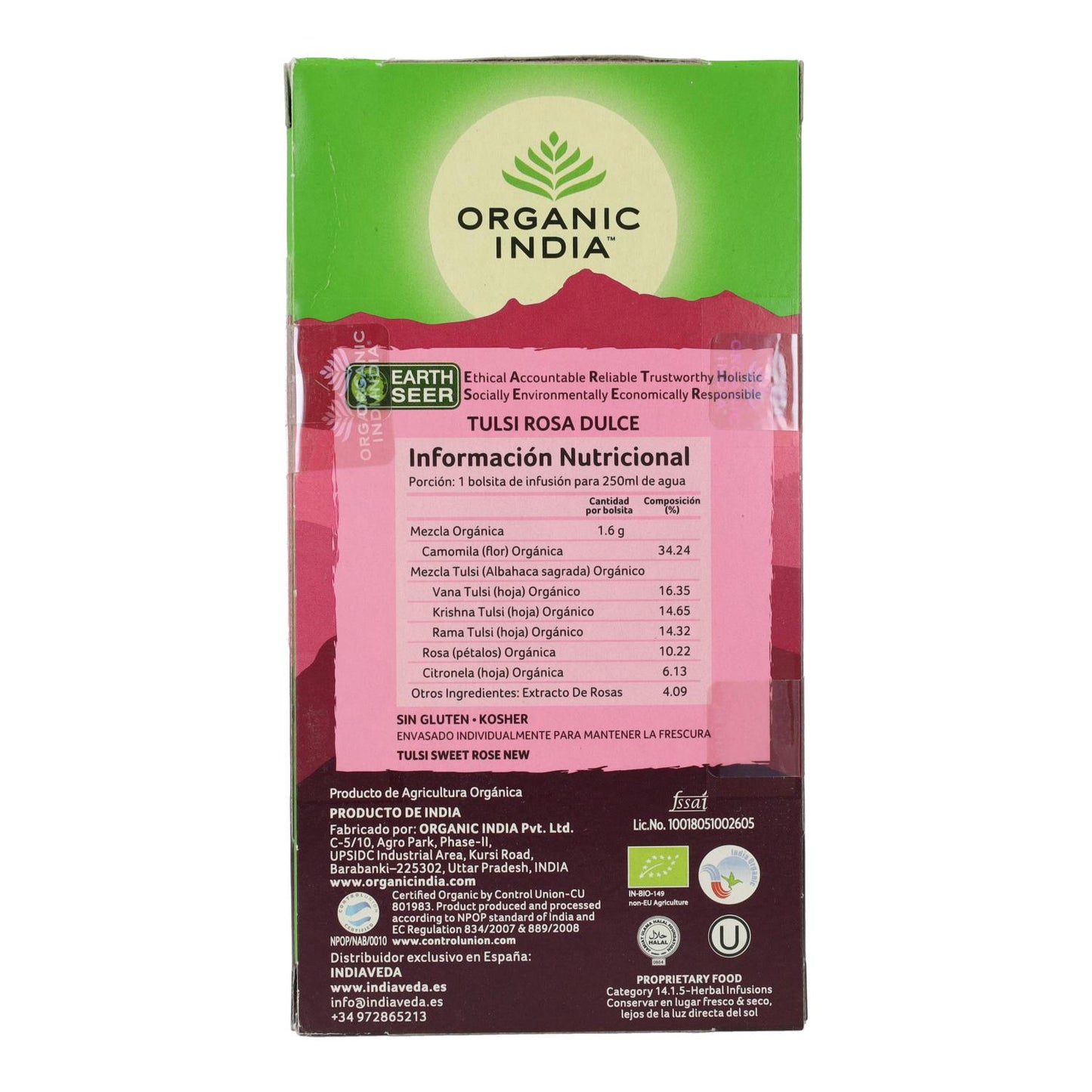 Tulsi Sweet Rose Bio-Indien, 25 Beutel