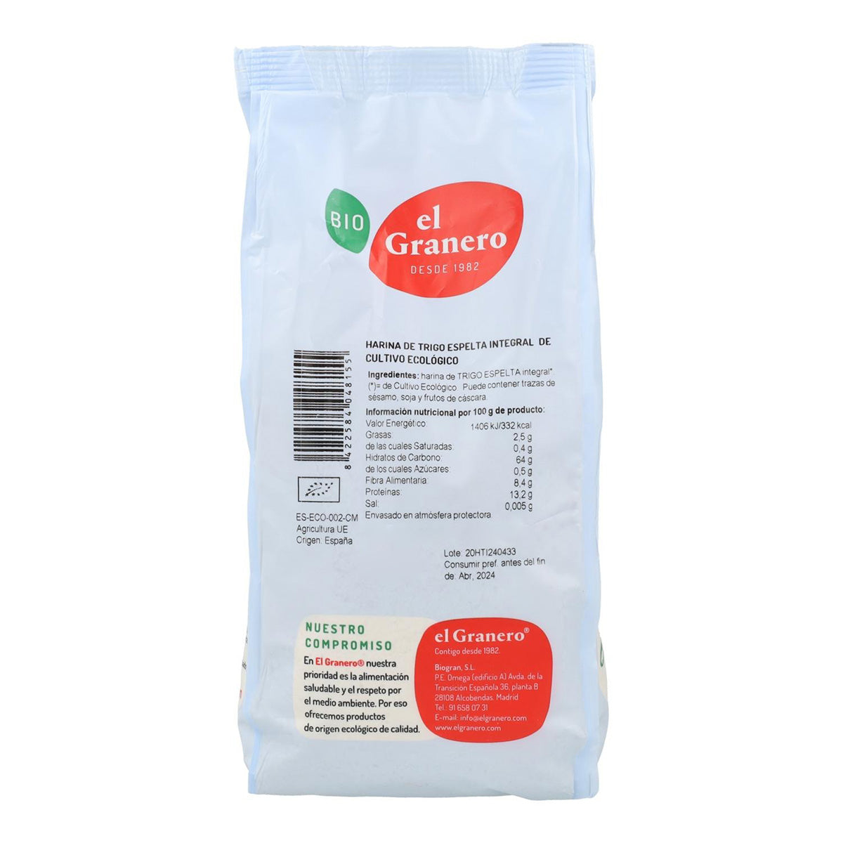 Bio-Dinkelvollkornmehl El Granero 1 kg