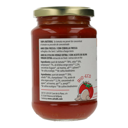Tomaten- en champignonsaus ECO Cal Valls, 350 g