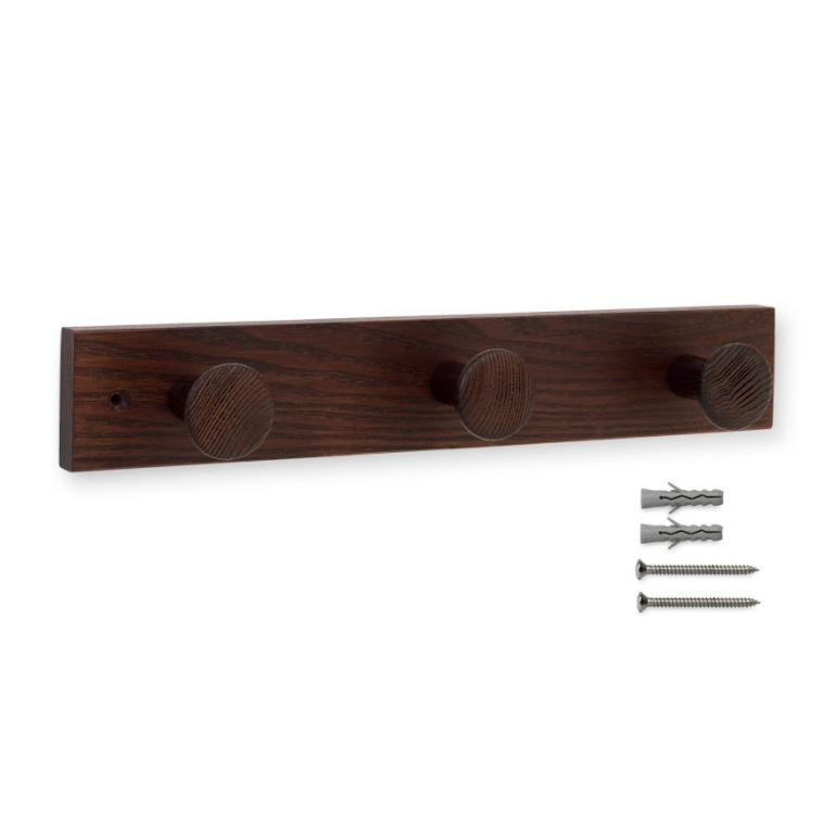 Kleiderbügel aus Esche mit 3 Knöpfen und Struktur Lila