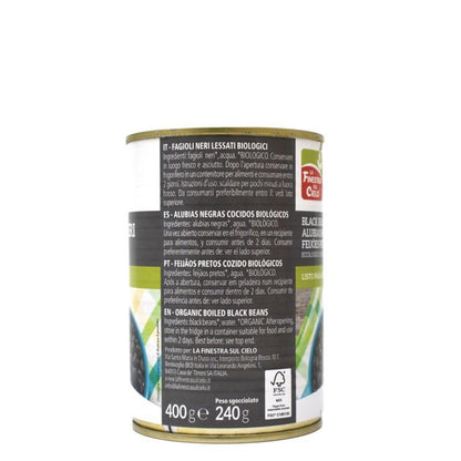 La Finestra Sul Cielo schwarze Bohnen aus der Dose 400g