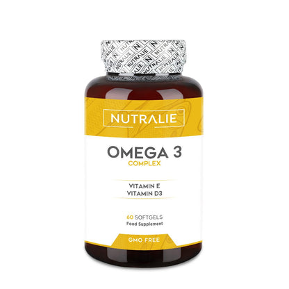 Complexe oméga 3 2000 mg + vitamine E et D3 DHA EPA Nutralie 60 gélules