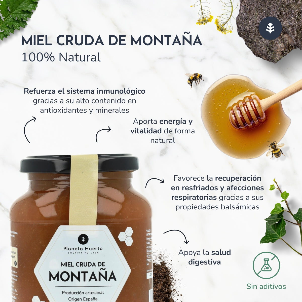 Miele grezzo di montagna Planeta Huerto 1 Kg