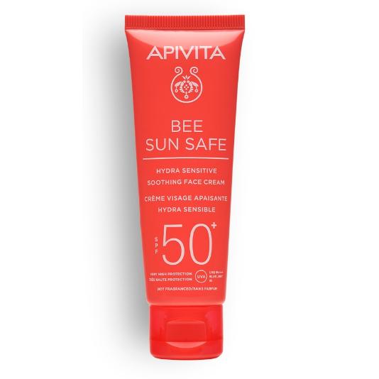 Crema solare lenitiva Hydra Sensitive SPF50 Apivita 50 ml