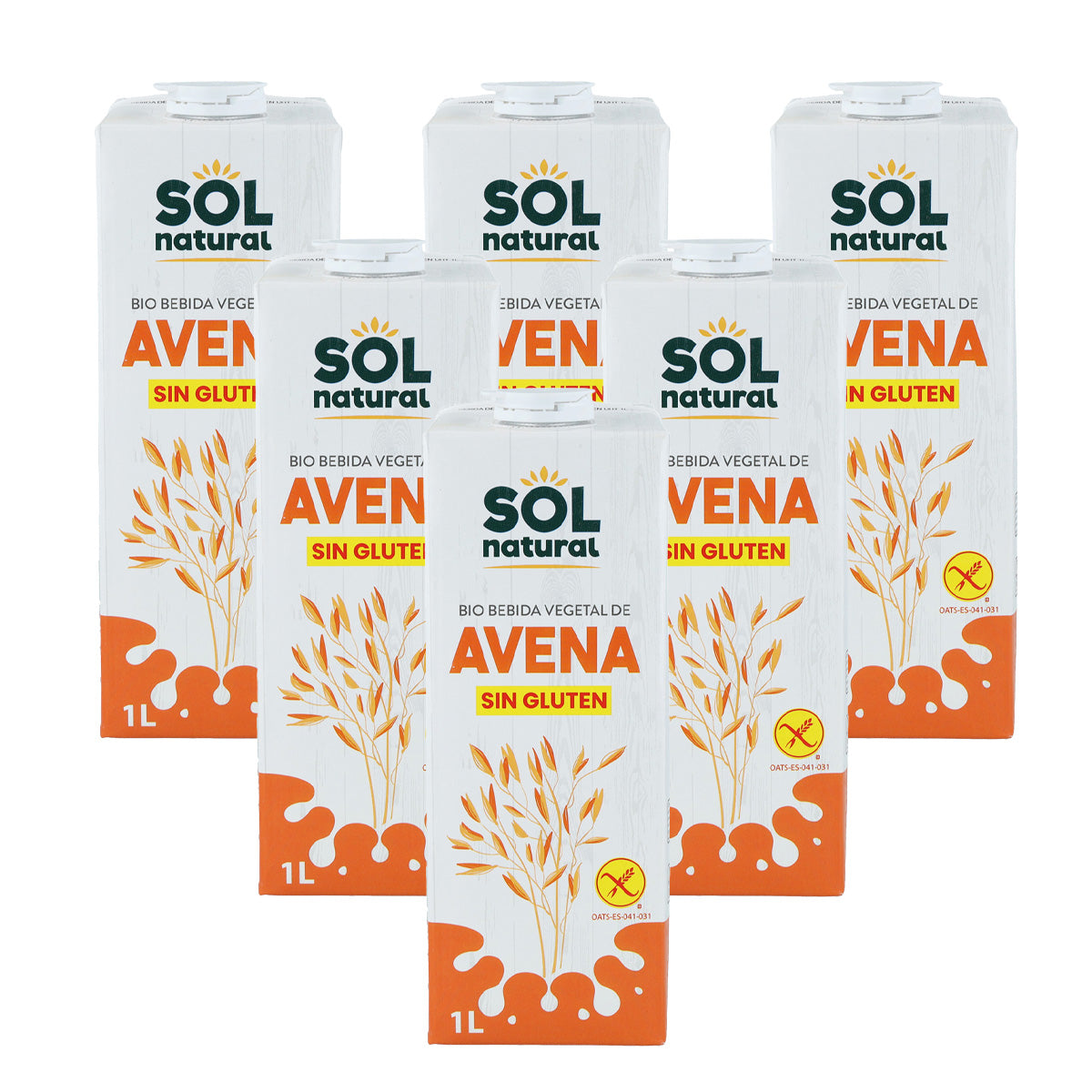 6-pack glutenfri havredryck Bio Sol Natural 1 l