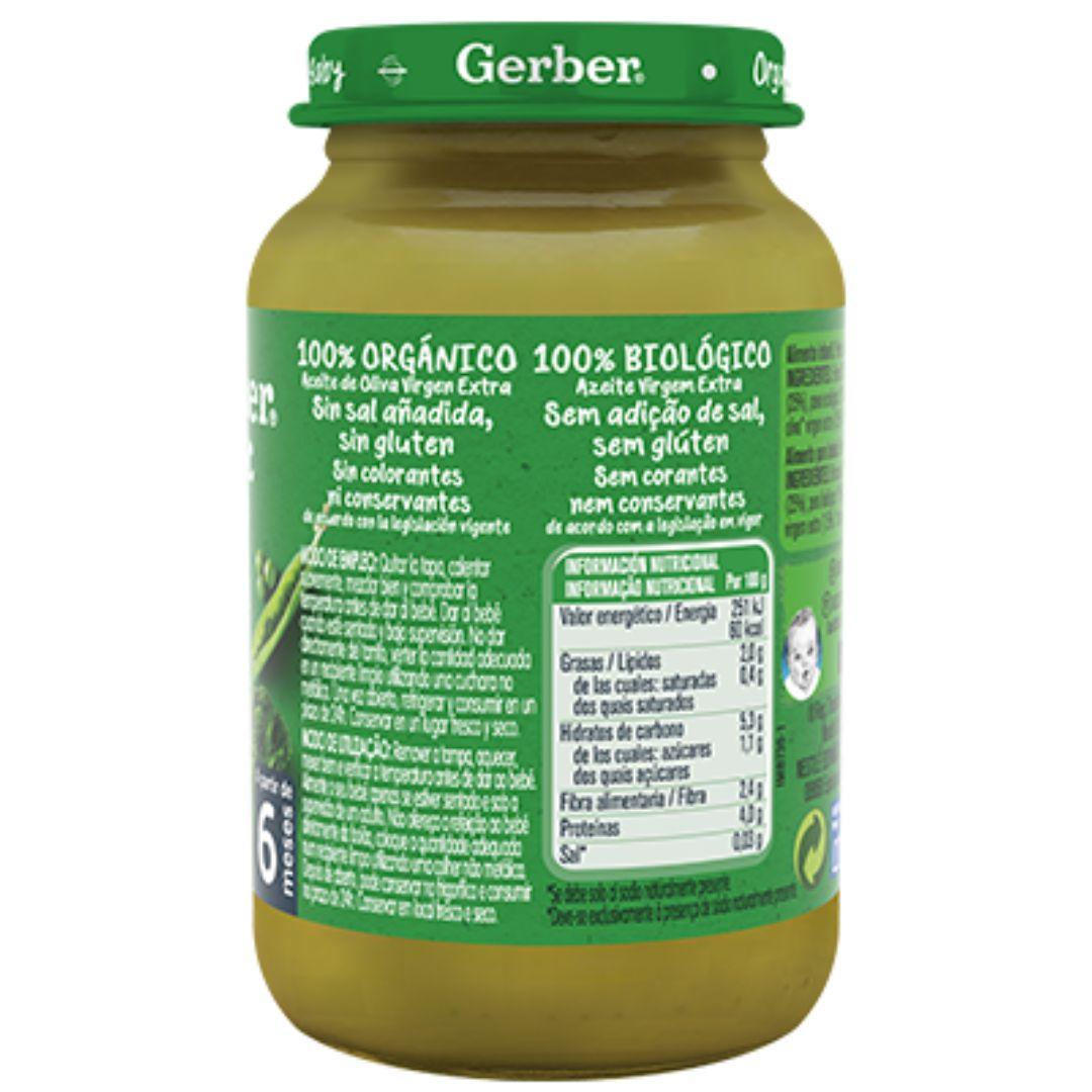 Gerber Organic Baby Food Jar with Broccoli, Peas and Turkey 190 g GERBER Organic Broccoli Peas Turkey
