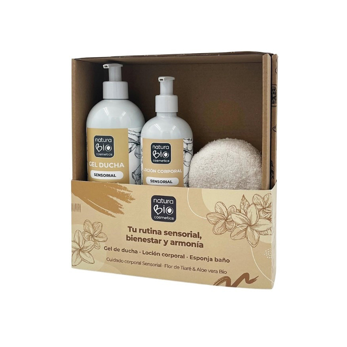 Hygien- och kroppsvårdspaket Sensorial + presentförpackning NaturaBIO Cosmetics