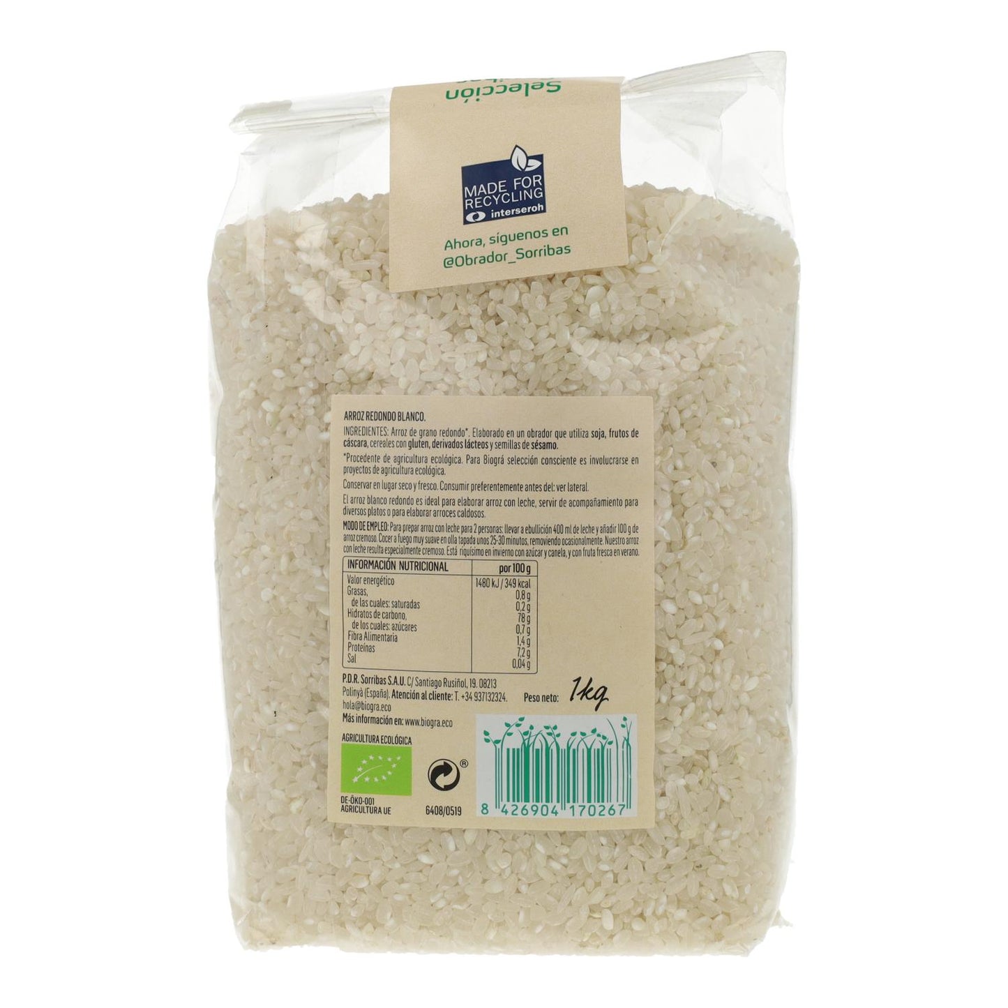 Riz blanc BIO Biogrà, 1 kg