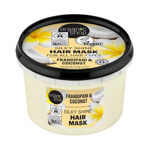 Franchipan and coconut hair mask for all hair types, Organic Shop, 250 ml