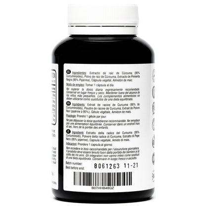 Curcuma 6000 mg avec poivre noir Hivital 120 gélules végétaliennes