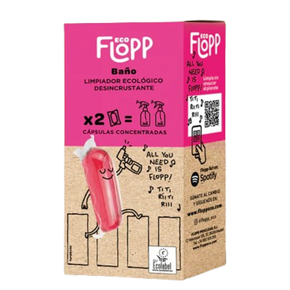 Packung mit 2 x Reffil Flopp ECO Badreiniger, 2 Kapseln