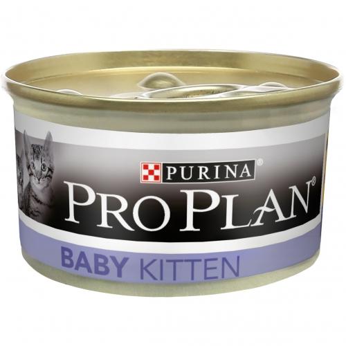 PRO PLAN Kattenvoer Blik Moussen Baby Kitten Rijk aan Kip 85 g
