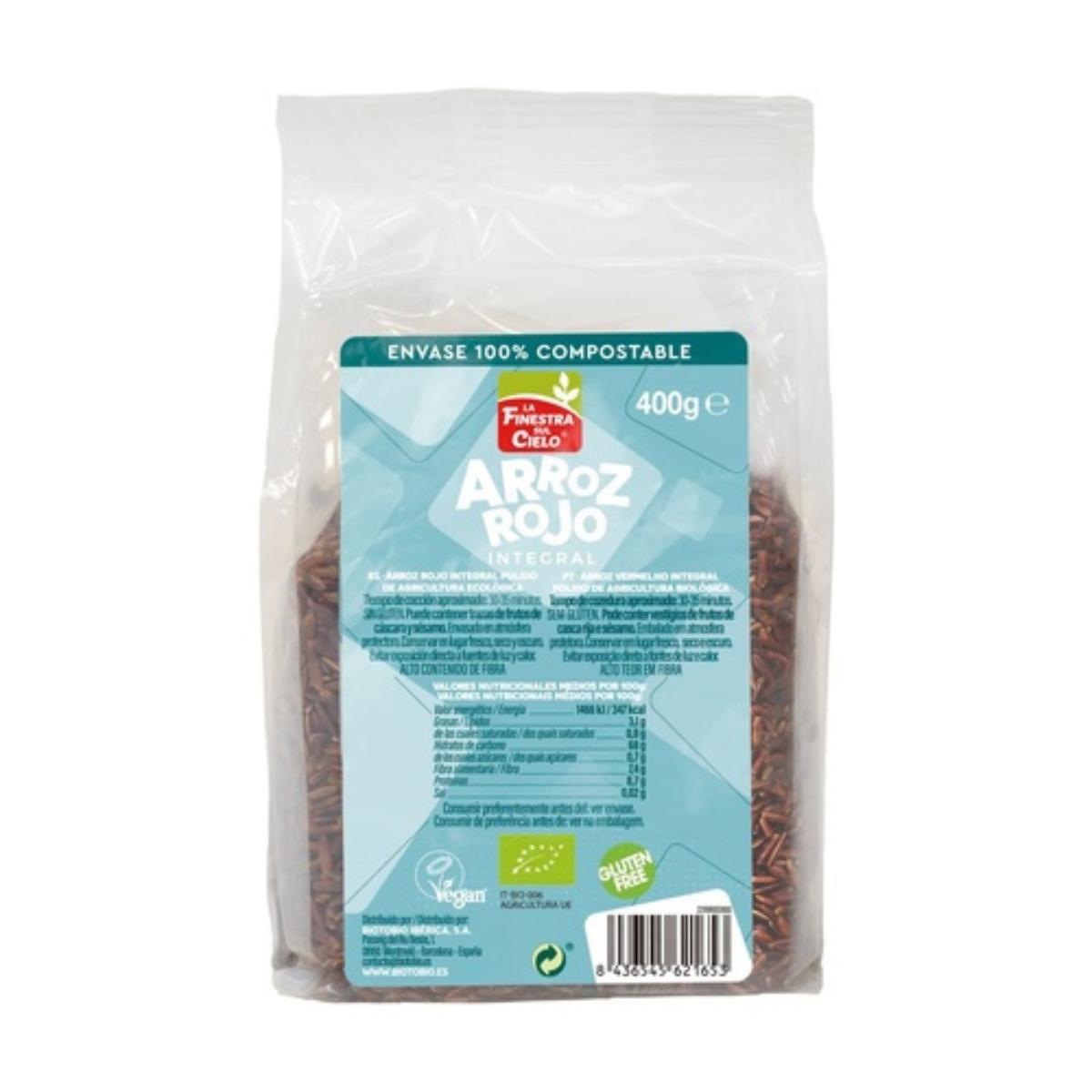 Polierter Bio-Dschungelrot-Braunreis La Finestra Sul Cielo 400g