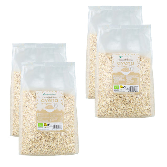 Pakket 4x Fijne havervlokken glutenvrij ECO Planeta Huerto 1,5 kg