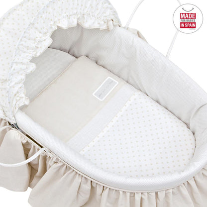 Wiegmandje met kap BE in verschillende kleuren Beige