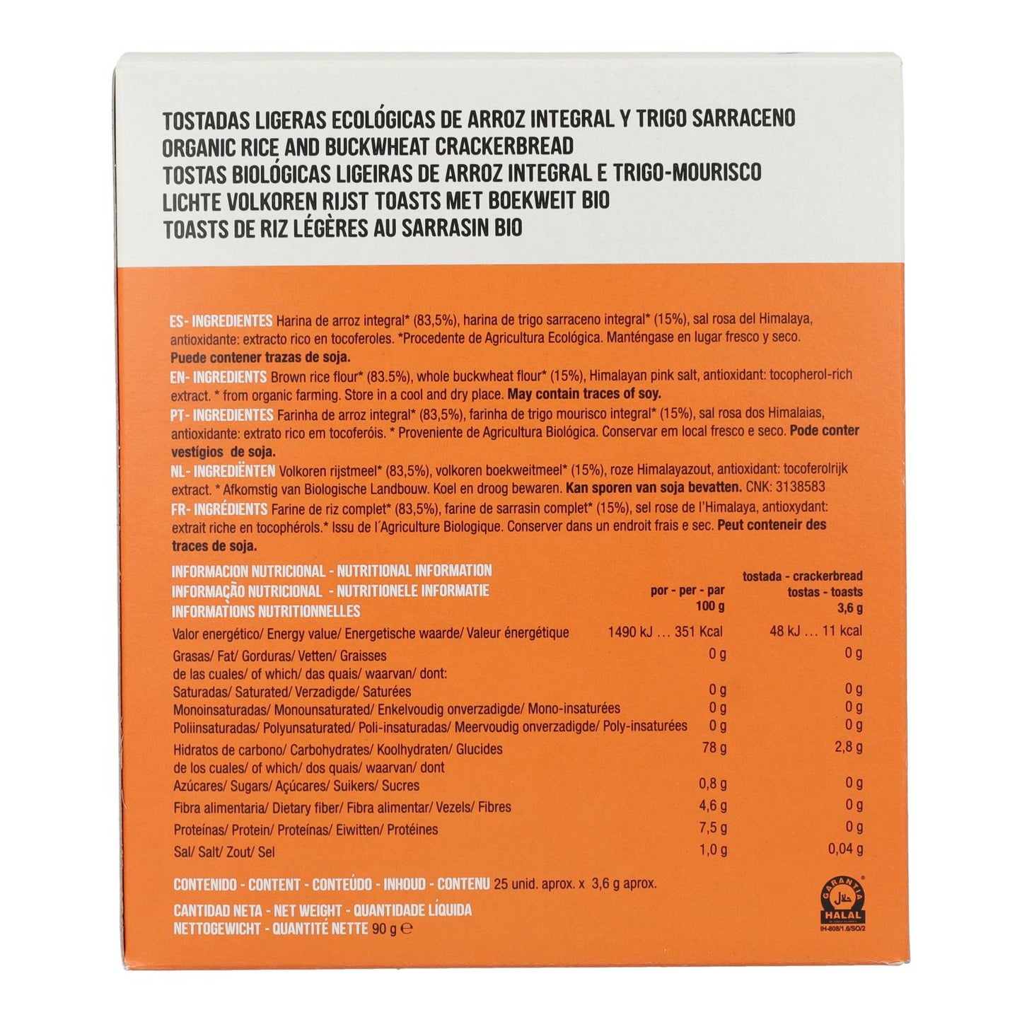 Tosty ryżowo-gryczane Soria Natural 90 g