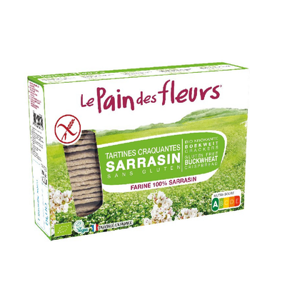 Packen Sie 2x knusprige Buchweizentoasts glutenfrei Le Pain de Fleurs 300 g