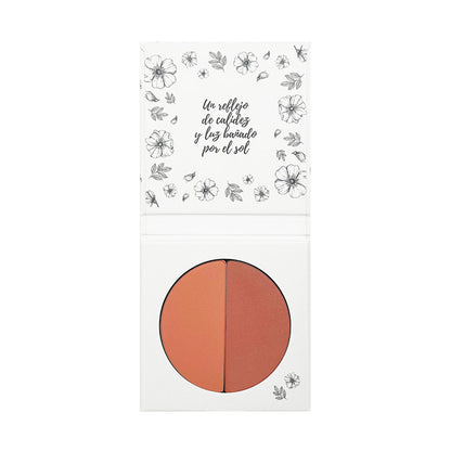 Duo Blush 01 Costa Cálida, Soft and Luminous Finish with Organic Shea Butter, NaturaBio Cosmetics, 2x4g