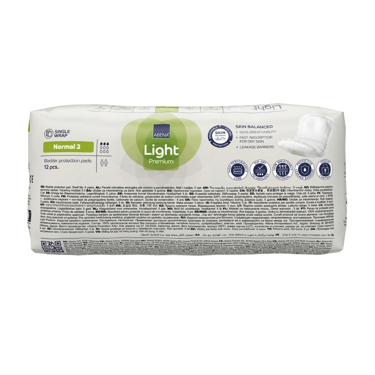 Assorbenti Incontinenza Light Premium Normal 2 Abena 12 pz