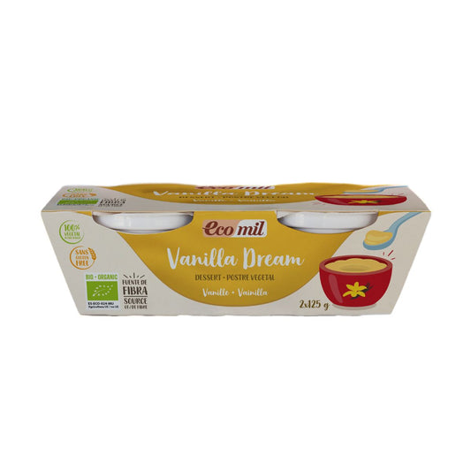 Ecomil Dream Bio Vanille-Dessert, 2 Packungen à 125 g