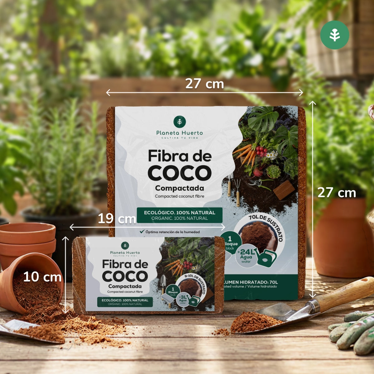 Substrato Fibra di cacao Planeta Huerto 9 Litri