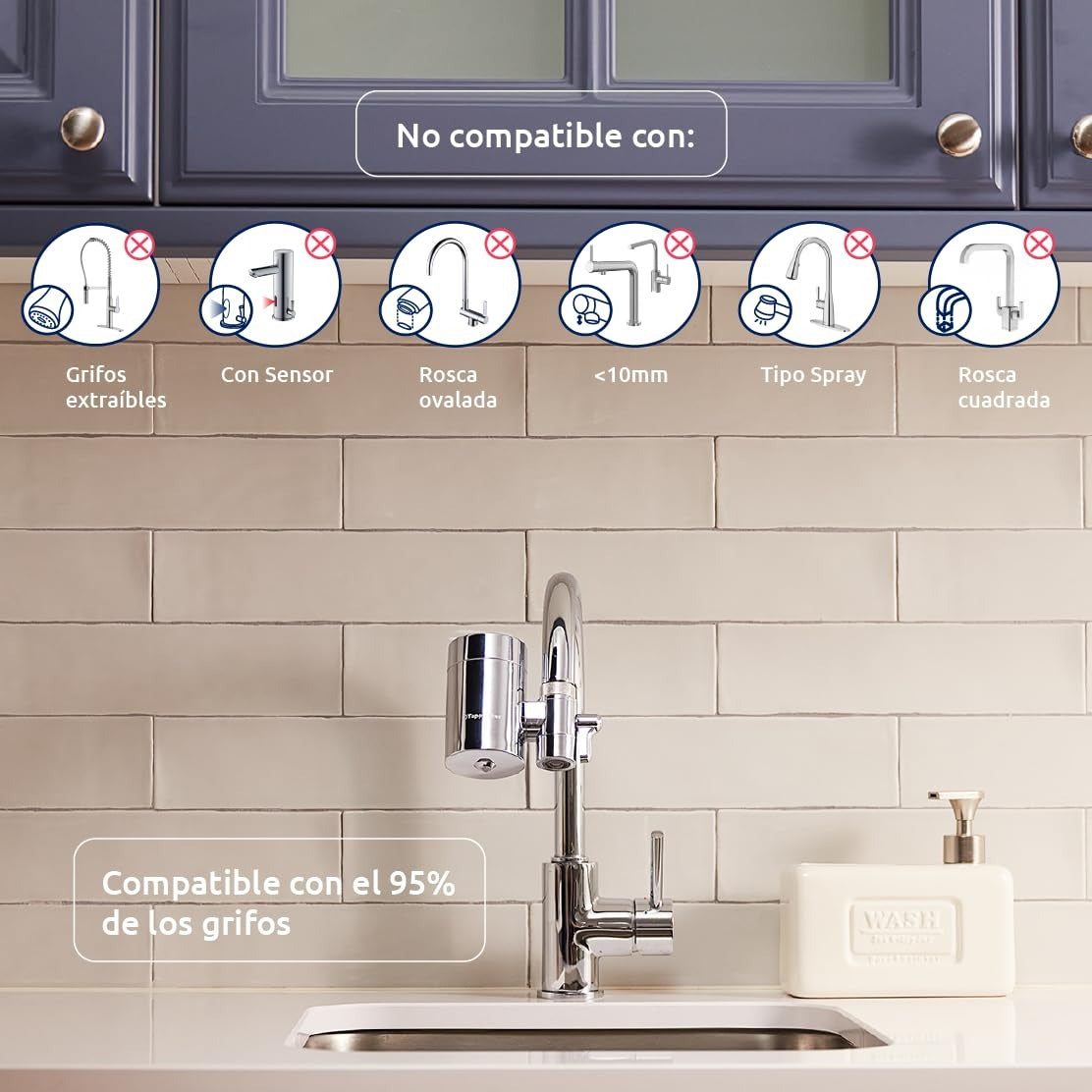 Jaarpakket EcoPro Chrome SMR Tappwater kraanfilter