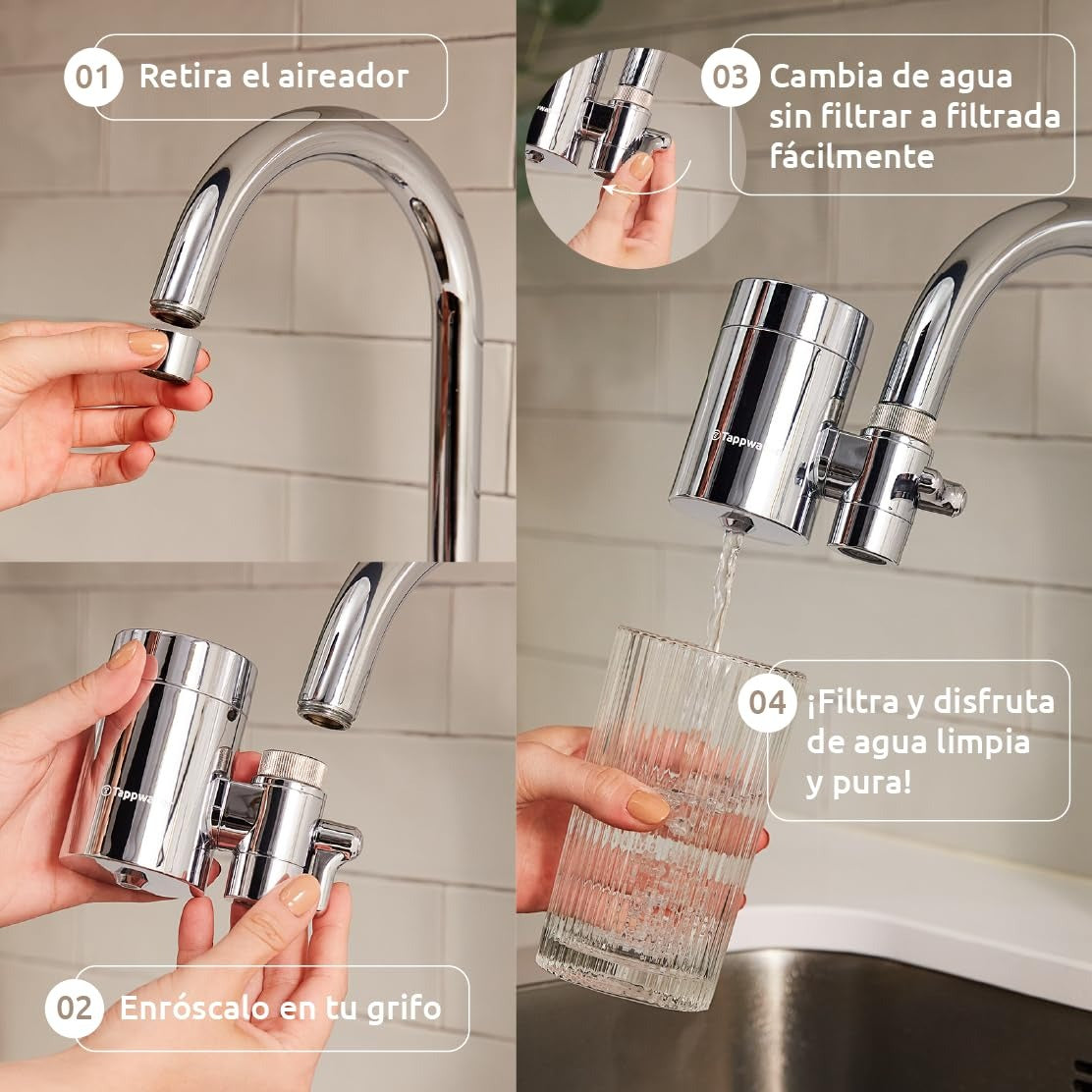 Pack annuel Filtre pour robinet EcoPro Chrome SMR Tappwater