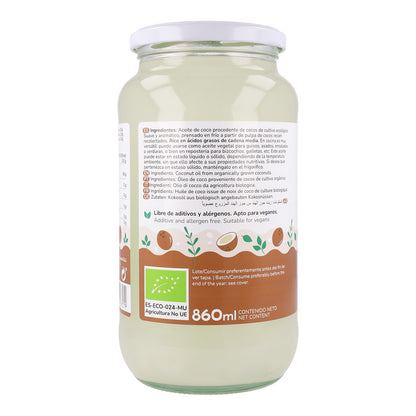 Pack 3x Natives Kokosnussöl ECO Planeta Huerto 1L