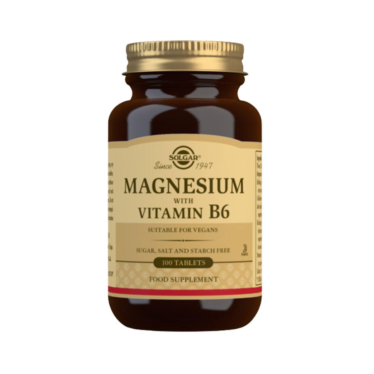 Magnesium mit Vitamin B6 – Solgar 250 Tabletten