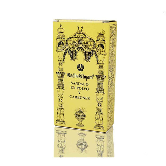 Radhe Sandelholz-Räucherpulver und Holzkohle 100 g