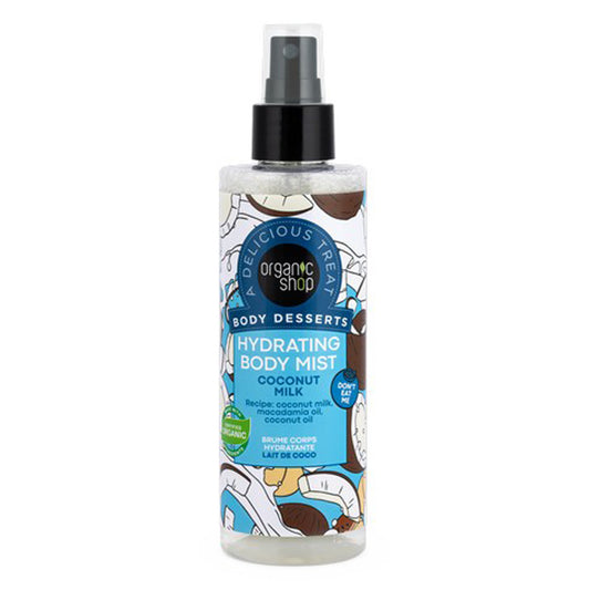 Feuchtigkeitsspendendes Körper-Spray „Leche de Coco” (Kokosmilch), Organic Shop, 200 ml