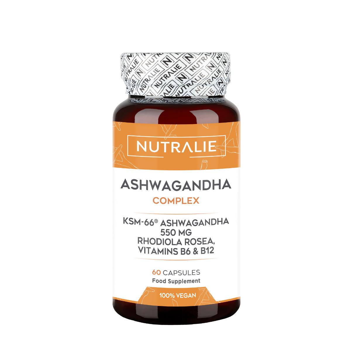 Ashwagandha med vitamin B6 och B12 Nutralie 60 kapslar