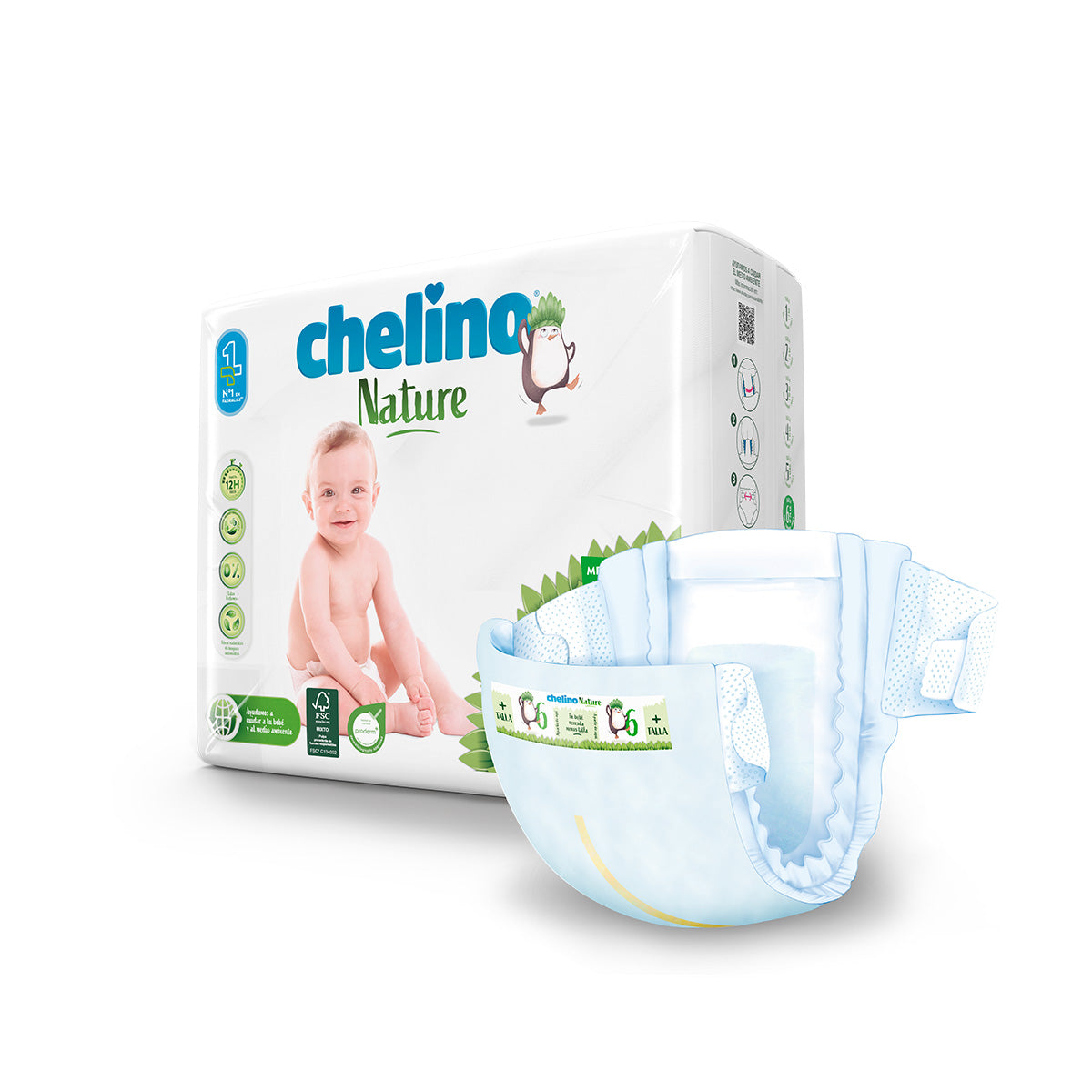 Windeln T6 17-28 kg Chelino Nature 27 Stück
