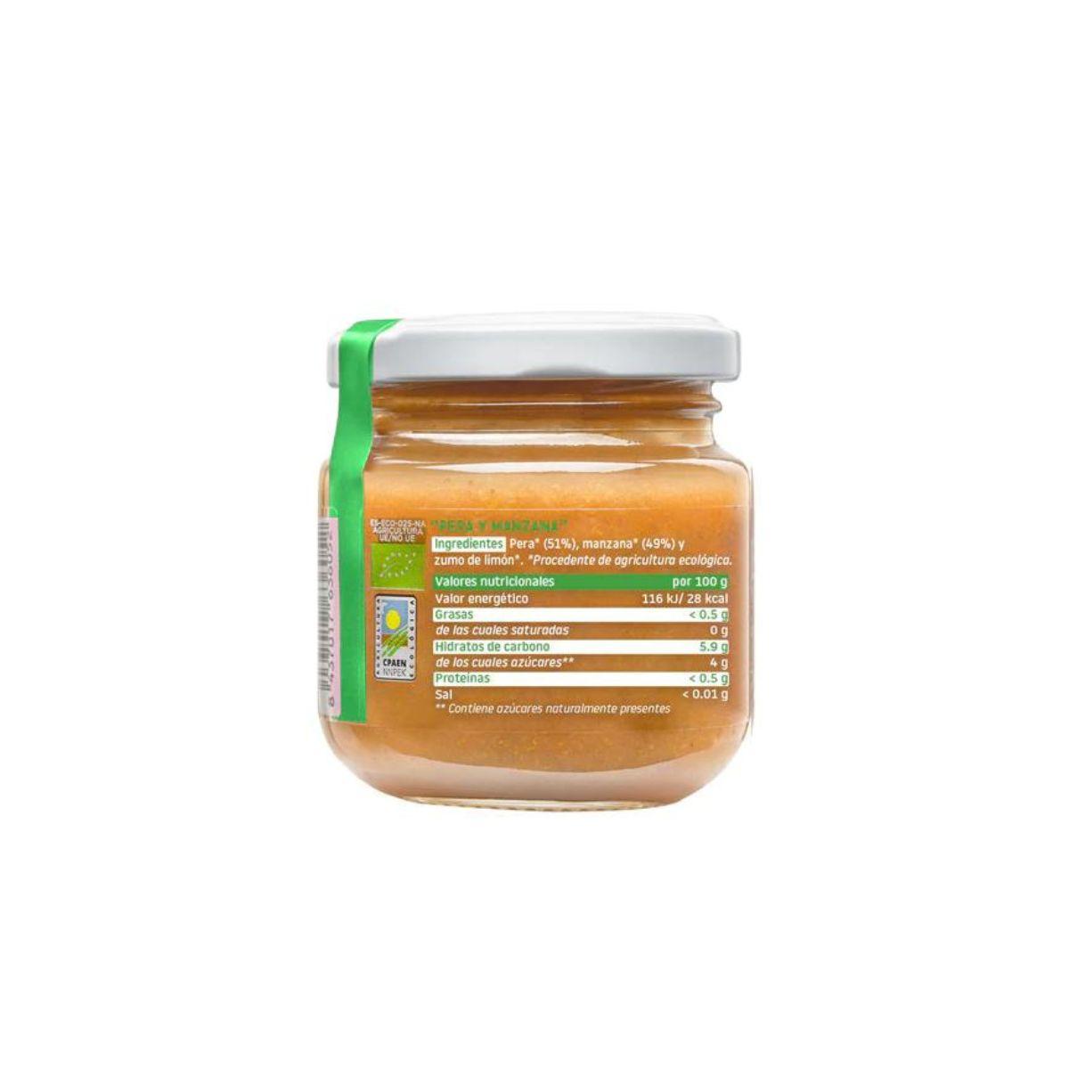 Confezione da 12 vasetti BIO pera e mela +6 mesi Smileat, 130 g